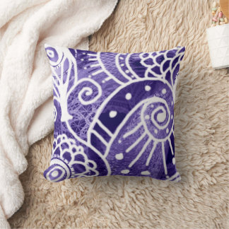 Lilac floral pillow with unique design