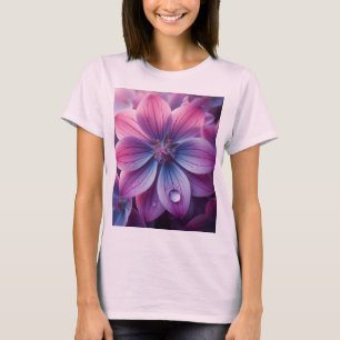 Lilac Floral Purple and Pink T-Shirt