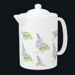 Lilac Floral Sketch Teapot<br><div class="desc">A gorgeous way to serve your tea! Don't forget your matching cups!</div>