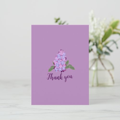 Lilac Floral Thank You Card