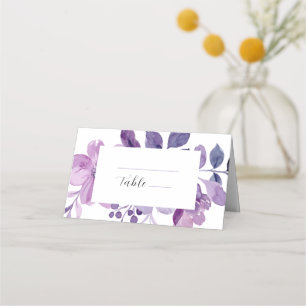 Lilac Floral Wedding Place Card