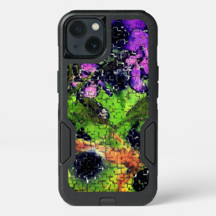 Lilac flower and leaves aged in carved mosaic iPhone 13 case