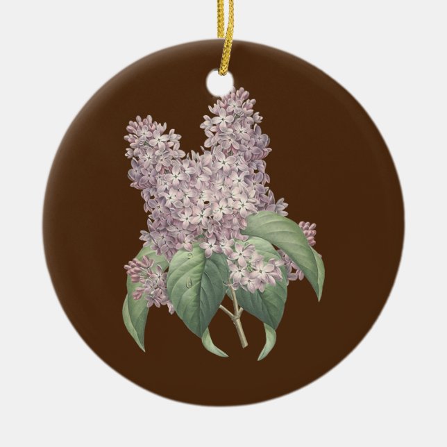 Lilac Flower Botanical Lilacs  Ceramic Ornament (Front)