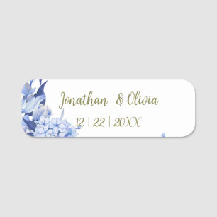 Lilac Flower Bouquet Design   Elegant style Name Tag