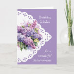 Lilac Flower Bouquet Sister-in-law  Birthday Card<br><div class="desc">Vintage Lilac Flower Bouquet for your  Sister-in-law Birthday  inside verse includes May you be showered with God's love and joy on your special day and every day</div>