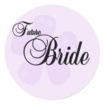 Lilac Flower Future Bride Tshirts and Gifts Classic Round Sticker