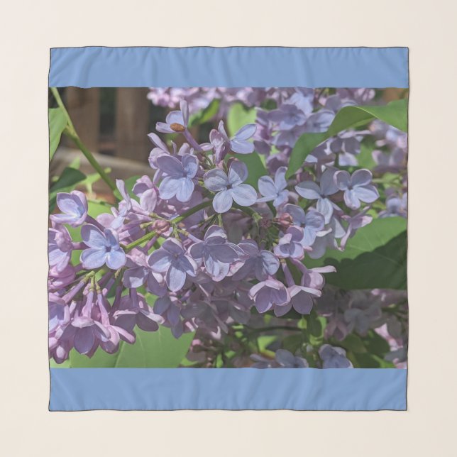 lilac flower scarf (Front)