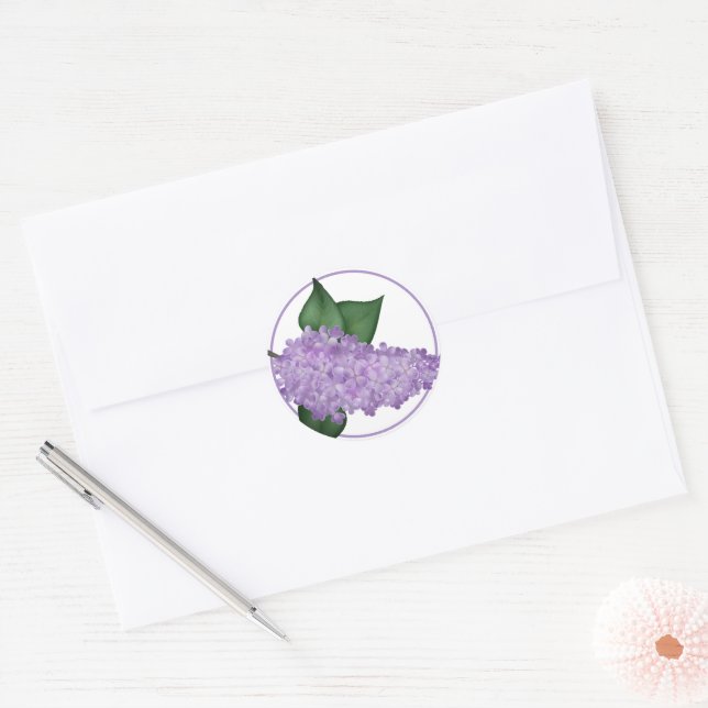 Lilac Flower Stickers (Envelope)