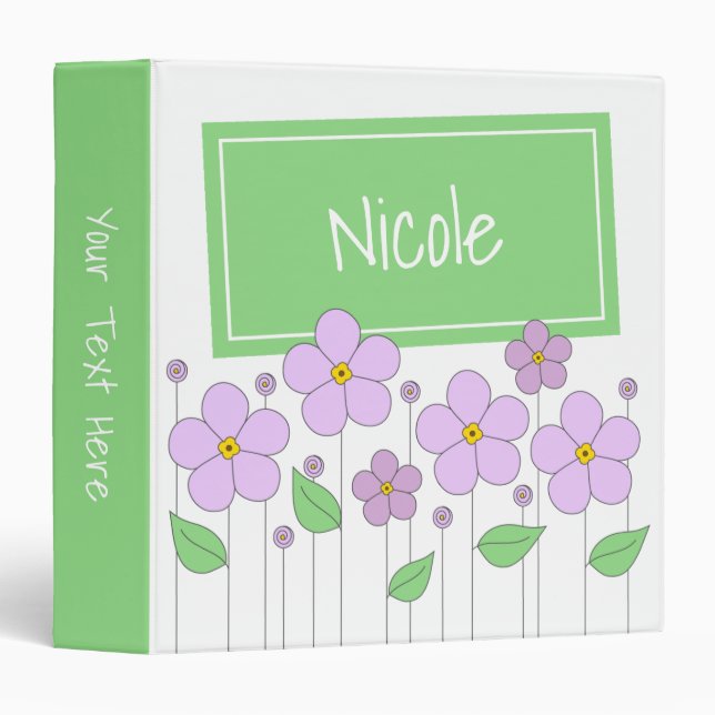 Lilac Flowers and Tag Binder (Front/Spine)