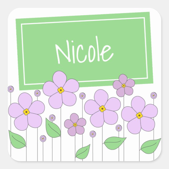 Lilac Flowers and Tag Sticker (Front)