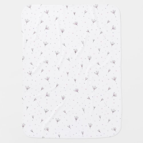 Lilac Flowers Baby Blanket