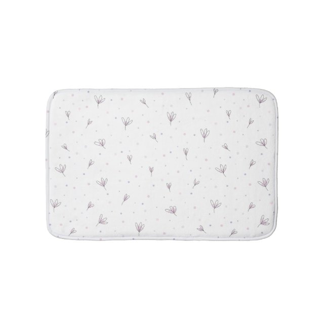 Lilac Flowers Bath Mat (Front)