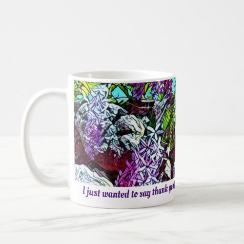 Lilac flowers blooming garden coffee mug