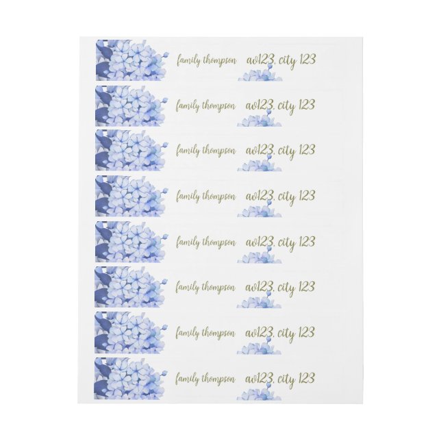 Lilac flowers blooming wrap around address label (Sheet)