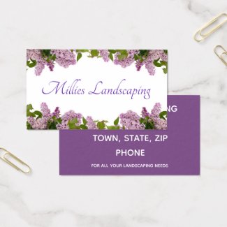 Lilac Flowers Business Card
