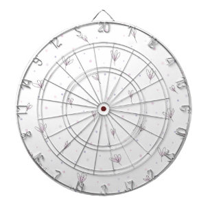 Lilac Flowers Dart Board