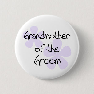 Lilac Flowers Grandmother of Groom Button