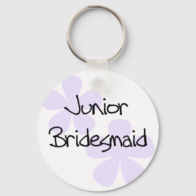 Lilac Flowers Jr. Bridesmaid Keychain (Front)