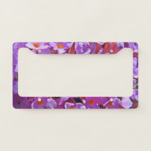 Lilac flowers license plate frame