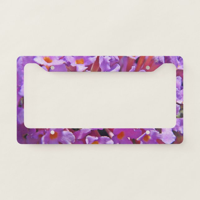 Lilac flowers license plate frame (Front)