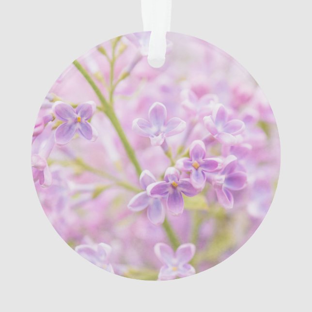 Lilac Flowers Mist Ornament (Back)