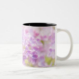 Lilac Flowers Mist Two-Tone Coffee Mug
