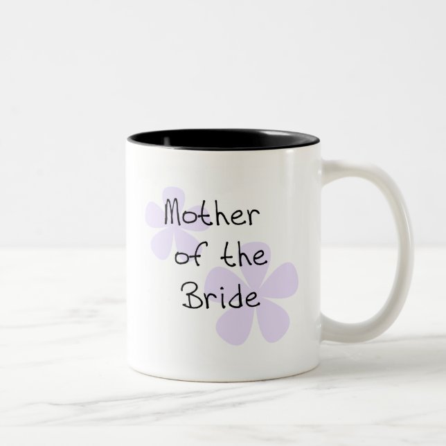 Lilac Flowers Mother of Bride Two-Tone Coffee Mug (Right)