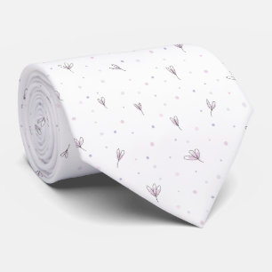 Lilac Flowers Neck Tie