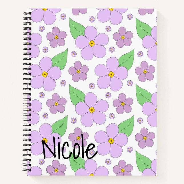 Lilac Flowers Notebook (Front)