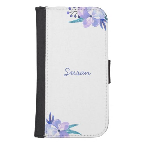 Lilac Flowers Personalized Phone Wallet Case