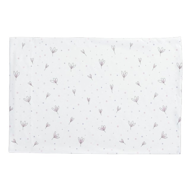 Lilac Flowers Pillow Case (Back)