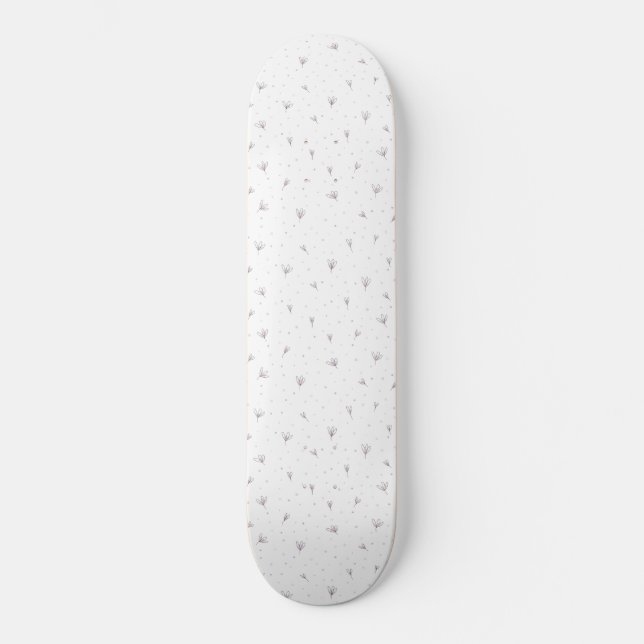 Lilac Flowers Skateboard (Front)