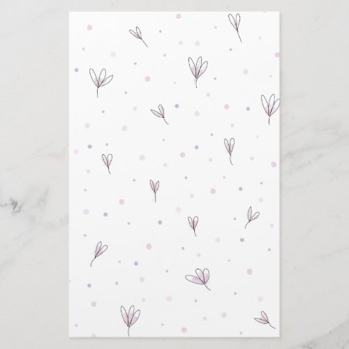 Lilac Flowers Stationery