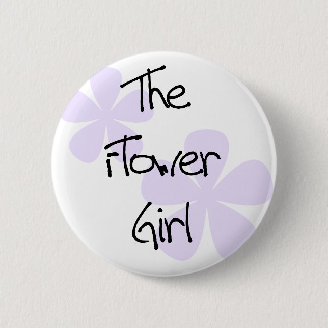 Lilac Flowers The Flower Girl Button (Front)
