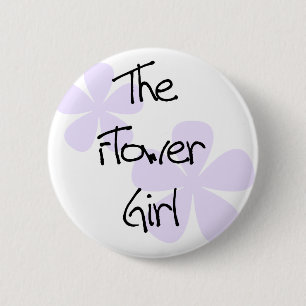 Lilac Flowers The Flower Girl Button