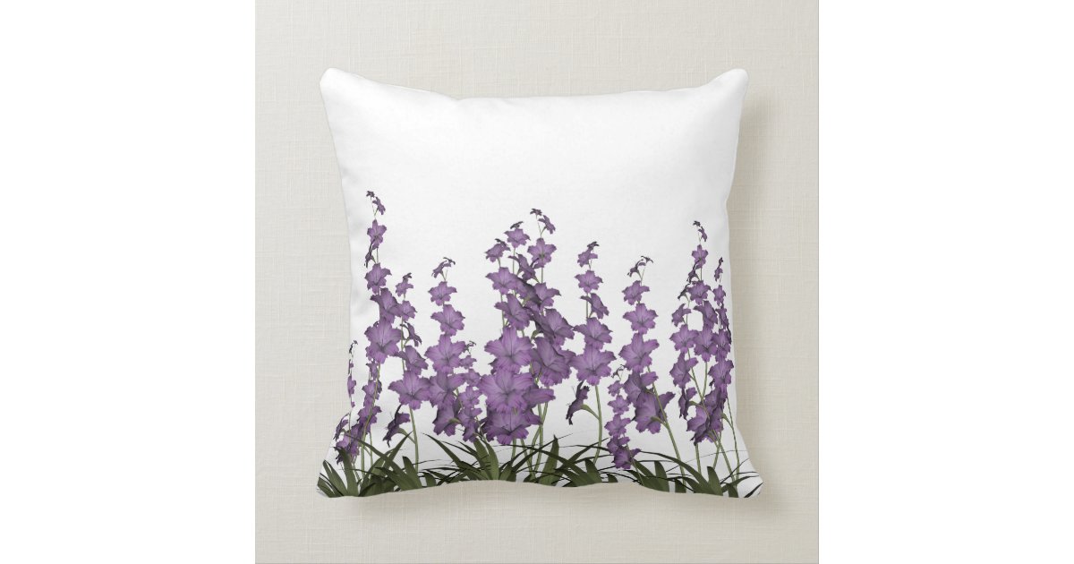 Lilac Flowers Throw Pillow Zazzle