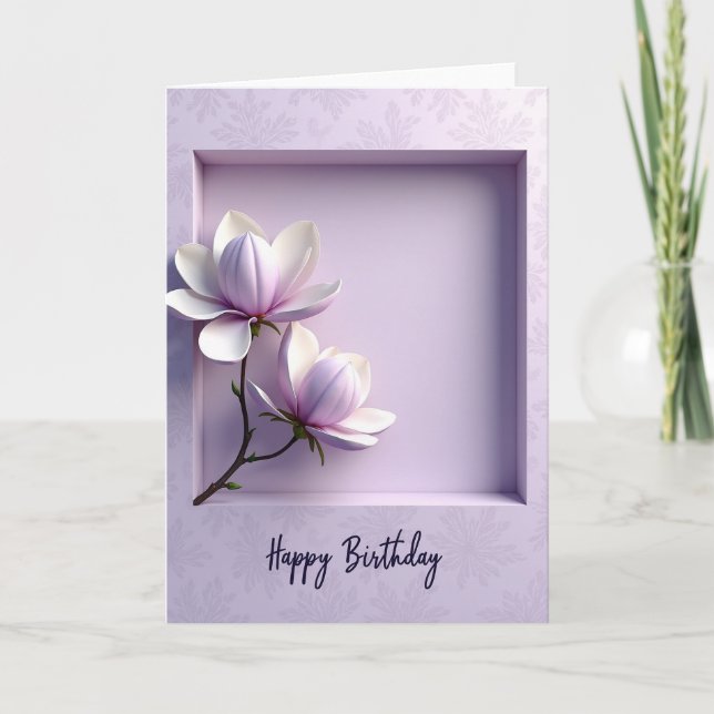 Lilac Frame Birthday Card (Front)