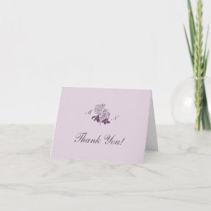 Lilac French Botanical Wedding Thank You Card