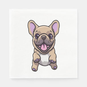 Lilac French Bulldog 9 Napkins