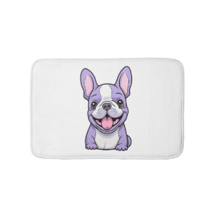 Lilac French Bulldog  Bath Mat
