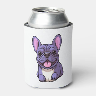 Lilac French Bulldog Can Cooler