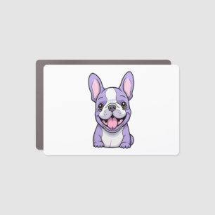 Lilac French Bulldog Car Magnet