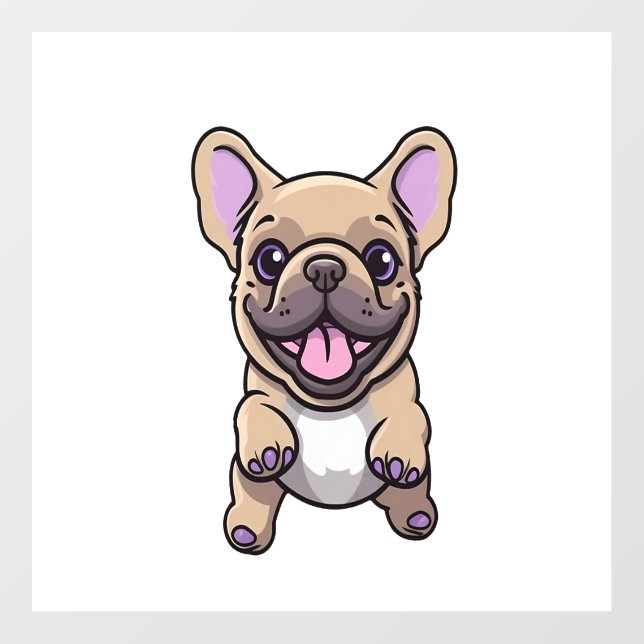 Lilac French Bulldog  Floor Decals (Front)