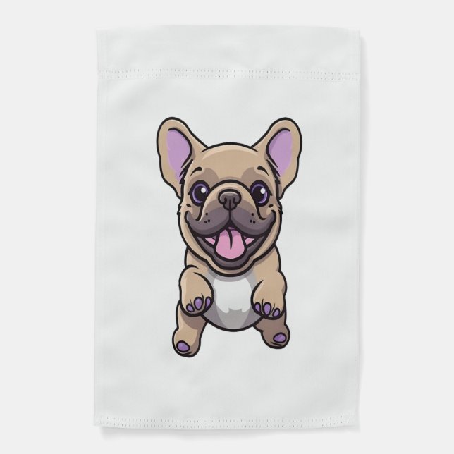 Lilac French Bulldog  Garden Flag (Front)