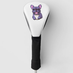 Lilac French Bulldog Golf Head Cover