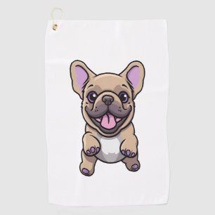 Lilac French Bulldog Golf Towel