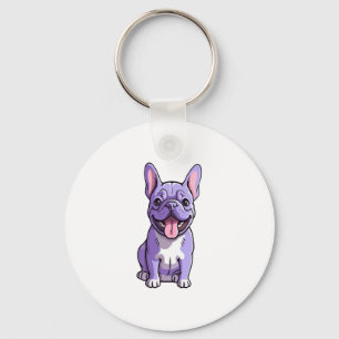 Lilac French Bulldog Keychain