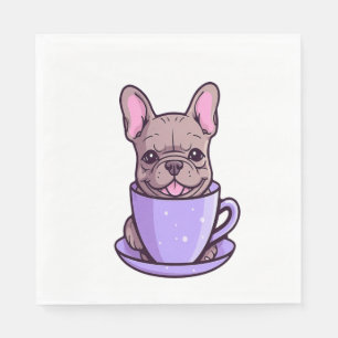 Lilac French Bulldog Napkins