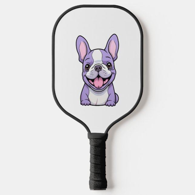 Lilac French Bulldog  Pickleball Paddle (Front)