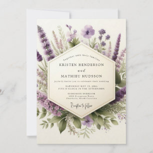 Lilac Gentle Wildflower Wedding Invitation